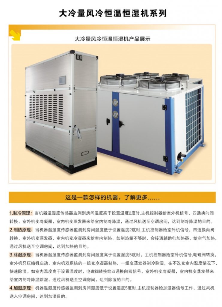 大冷量風冷恒溫恒濕機